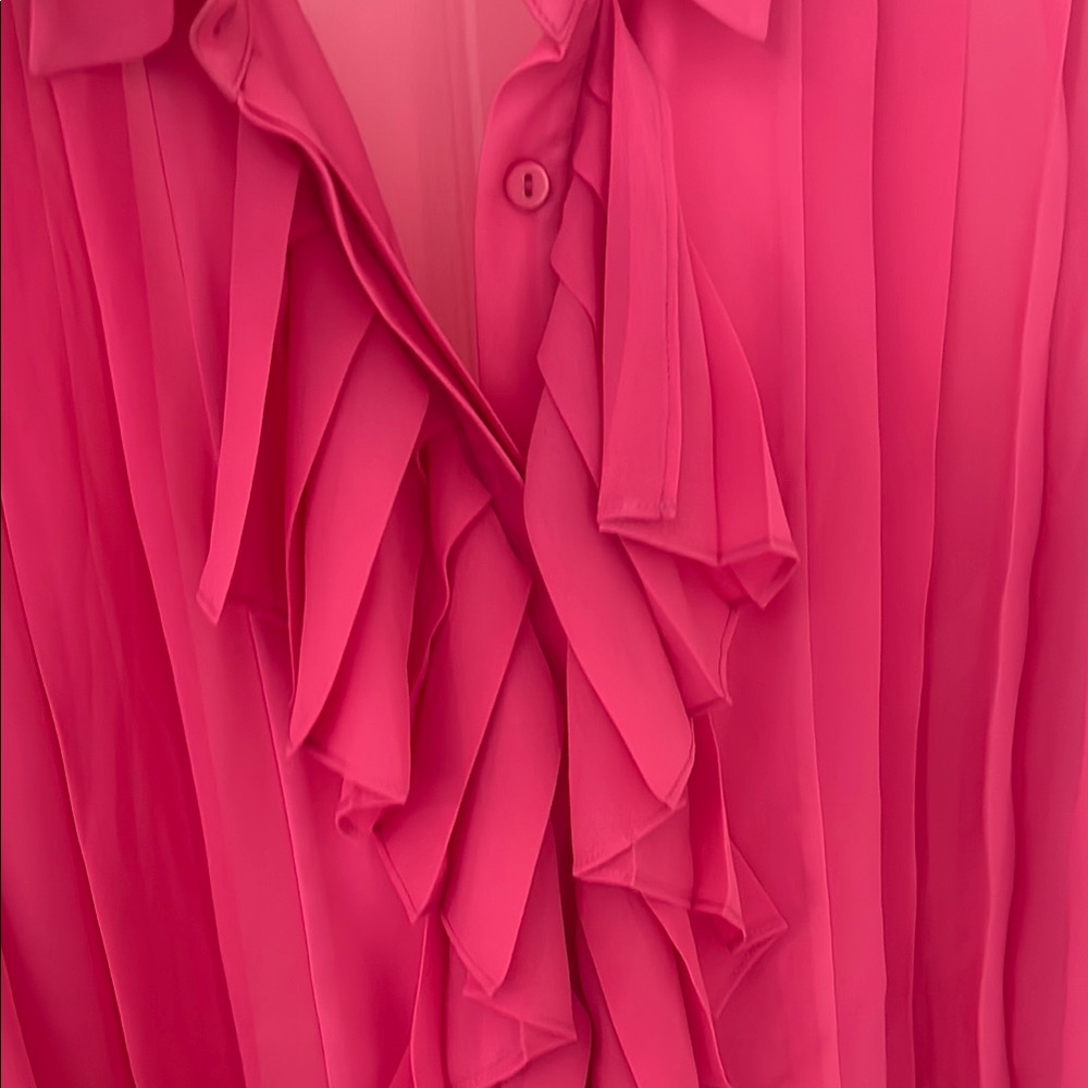 Alexis Pink Ruffled 3/4 Sleeve Blouse - Picture 5 of 8
